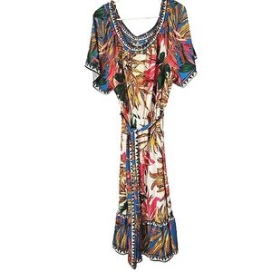 NWT Fashion Nova Dew Drop Off Shoulder Blue Midi Dress Size 2X